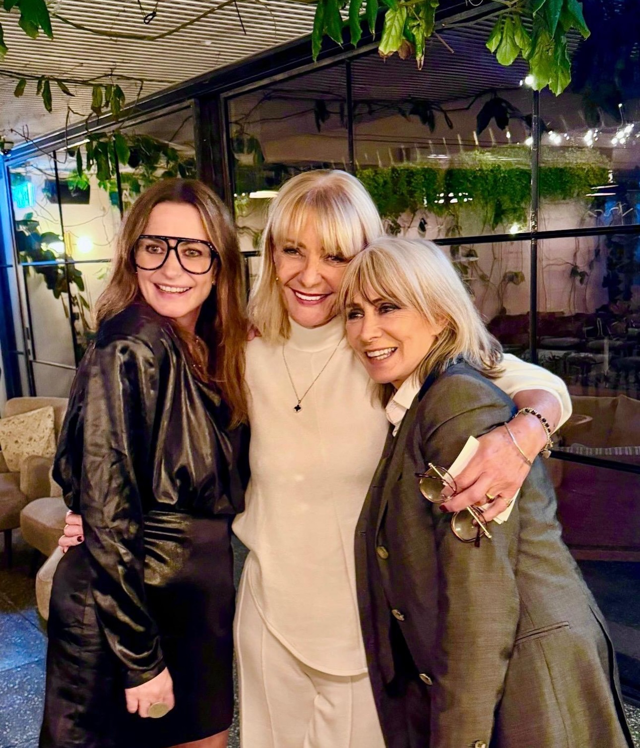 Karen Millen OBE, Stacey Duguid and Rosemary Reed together at the Women, Work and The Age Question conversation at Shoreditch House