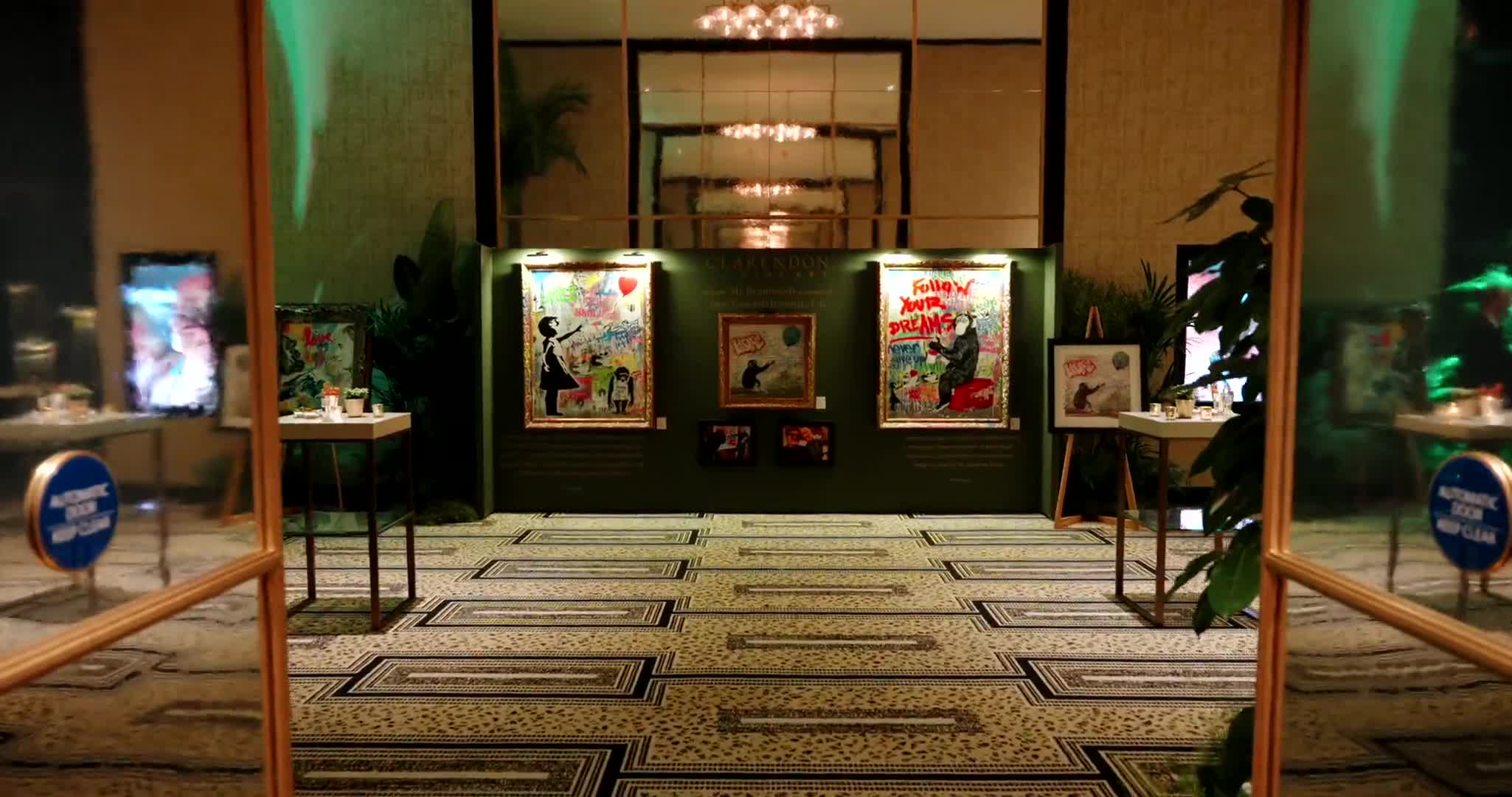Mr Brainwash artworks on display at The Hope Gala, The Peninsula London